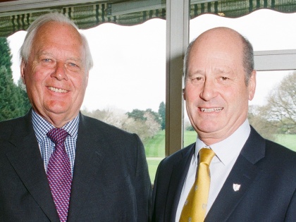 Patron Lord Cobham with Pedmore Sporting Club Chairman Jon Bellfield